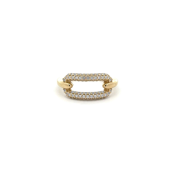 Gold Ring with Zircons