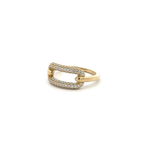 Gold Ring with Zircons