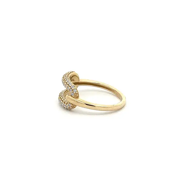 Gold Ring with Zircons