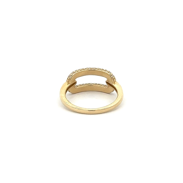 Gold Ring with Zircons