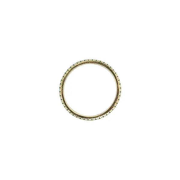 Gold Eternity Ring with Green Stones