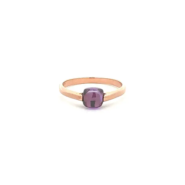 Gold Ring with Purple Stone