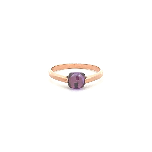 Gold Ring with Purple Stone