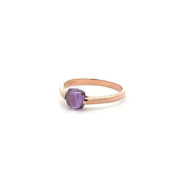 Gold Ring with Purple Stone
