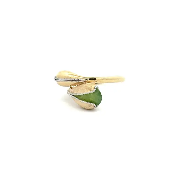 Gold Ring with Green Stone