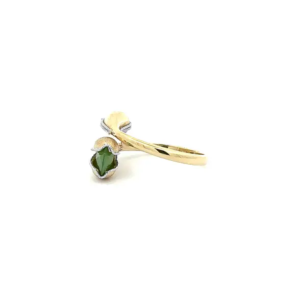 Gold Ring with Green Stone