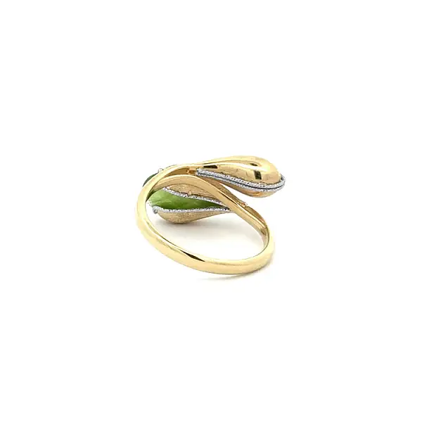 Gold Ring with Green Stone