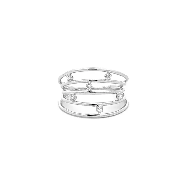 Gold Ring with Zircons