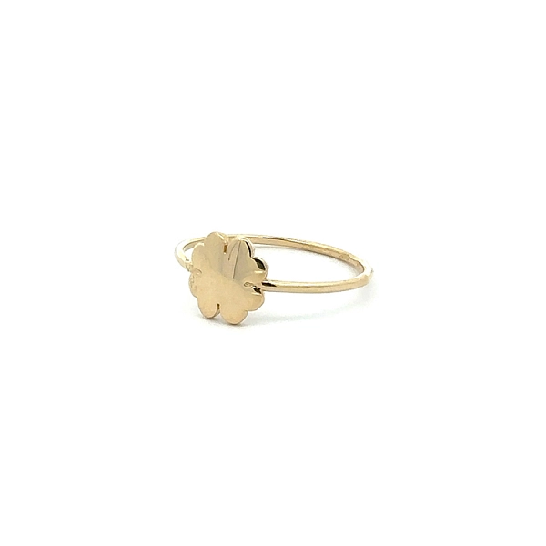 Golden Four Leaf Clover Ring