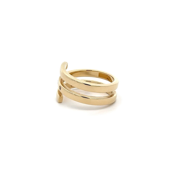 Gold Ring with Zircons