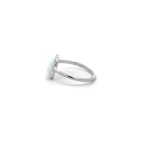 Ring with Opal from White Gold