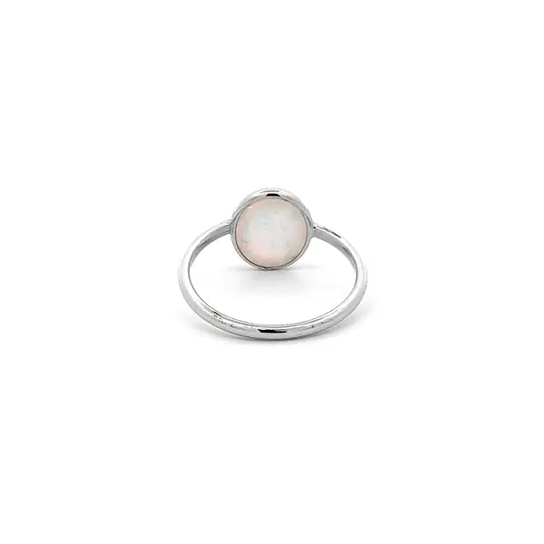 Ring with Opal from White Gold