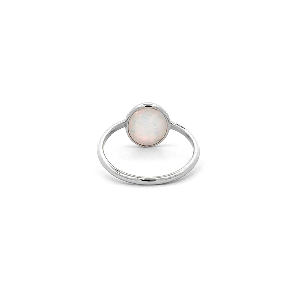 Ring with Opal from White Gold