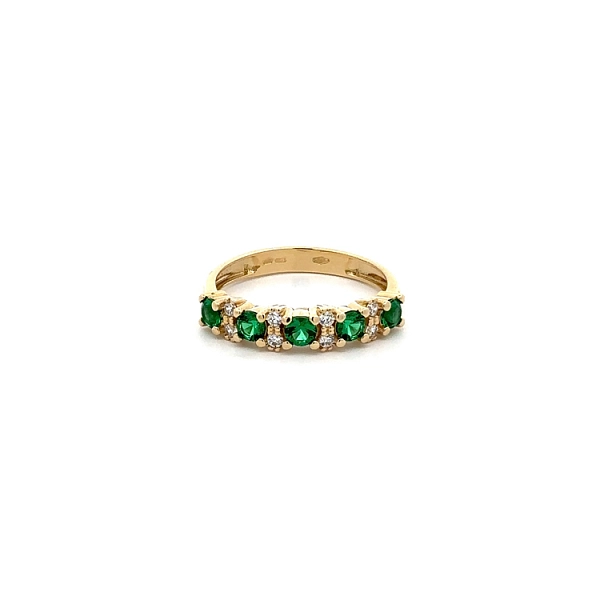 Gold Ring with Emeralds