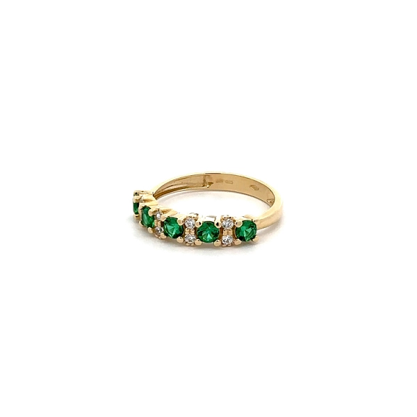 Gold Ring with Emeralds