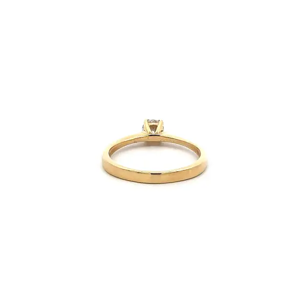 Gold Zircon Tooth Ring
