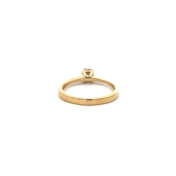 Gold Zircon Tooth Ring