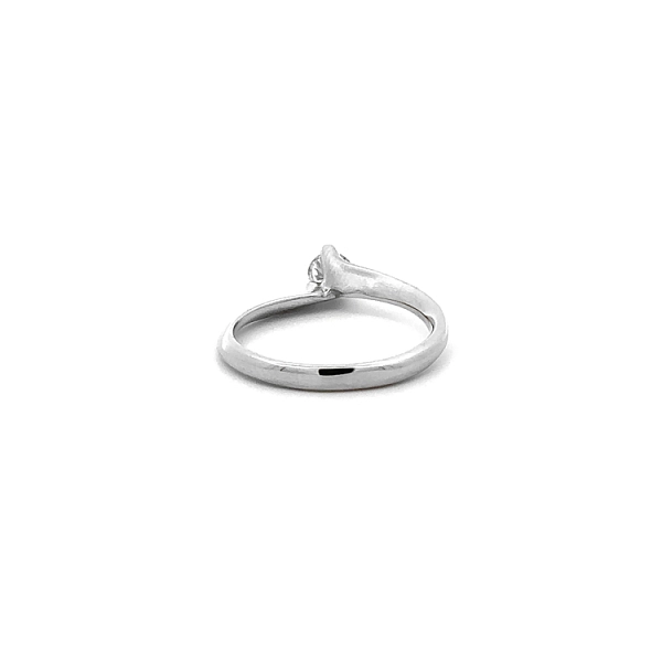 Engagement Ring with White Gold Zircon