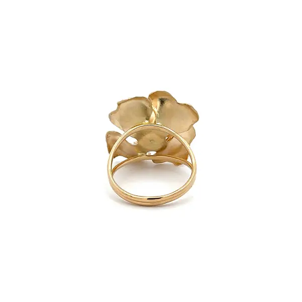 Ring in the Shape of a Rose in Yellow Gold - Elegance of Nature