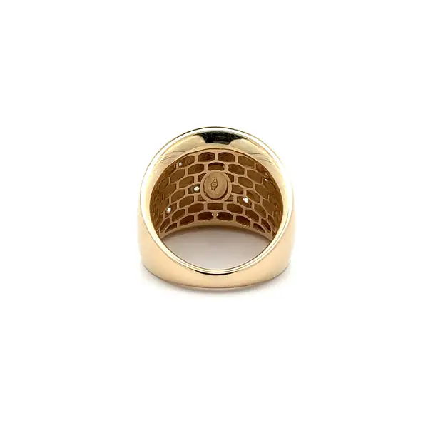 Gold Ring with Zircons
