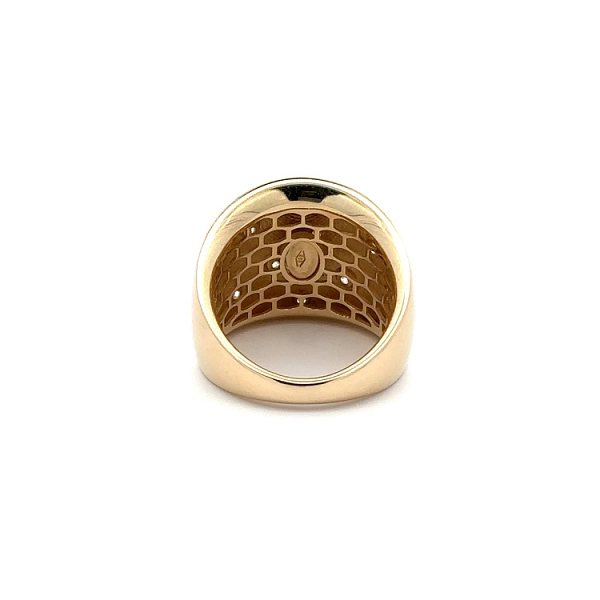 Gold Ring with Zircons