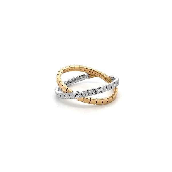 Luxury Two-tone Ring in Harmony of Yellow and White Gold