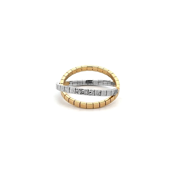 Luxury Two-tone Ring in Harmony of Yellow and White Gold