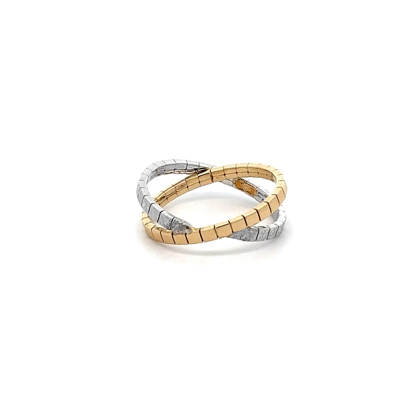 Luxury Two-tone Ring in Harmony of Yellow and White Gold