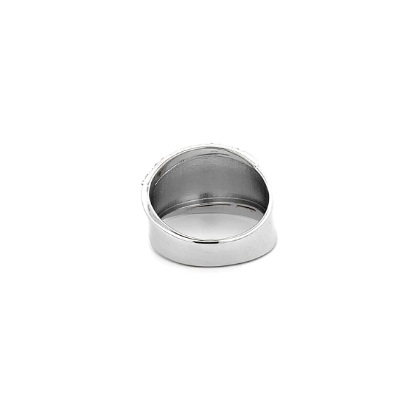 Ring with White Gold Zircons