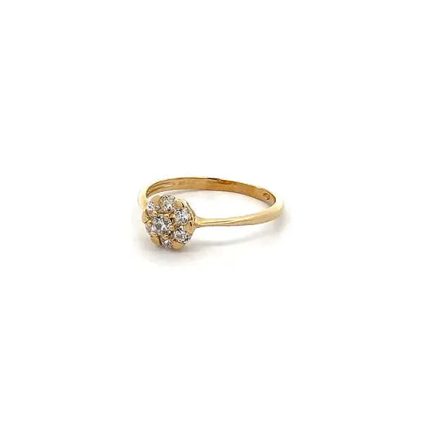 Gold Ring with Zircons