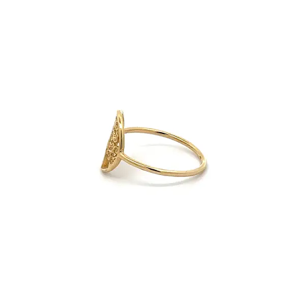 Gold Ring with Tree of Life Symbolism