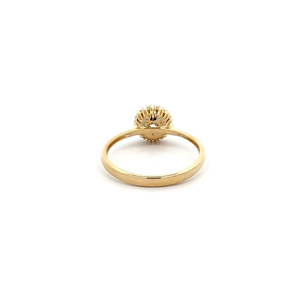 Gold Ring with Zircons