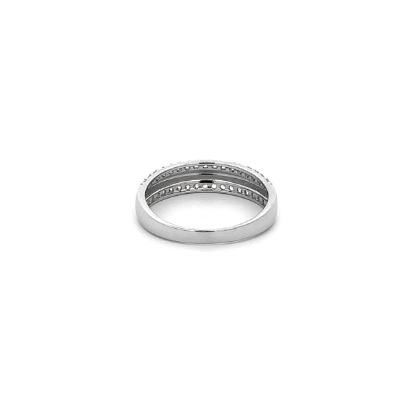 Ring with White Gold Zircons