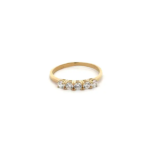 Gold Ring with Zircons