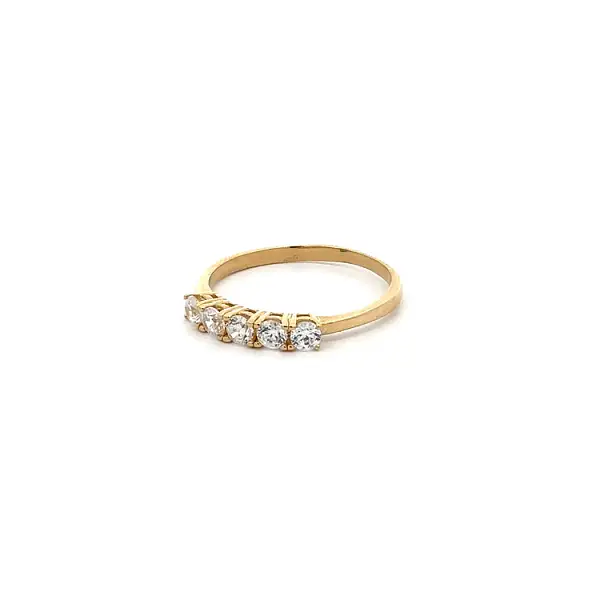 Gold Ring with Zircons