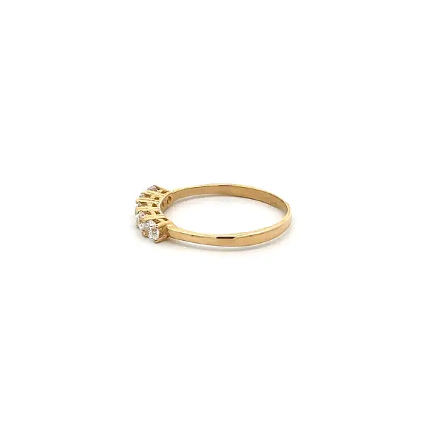 Gold Ring with Zircons