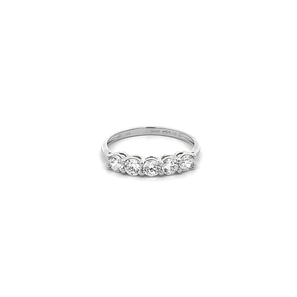 Ring with White Gold Zircons
