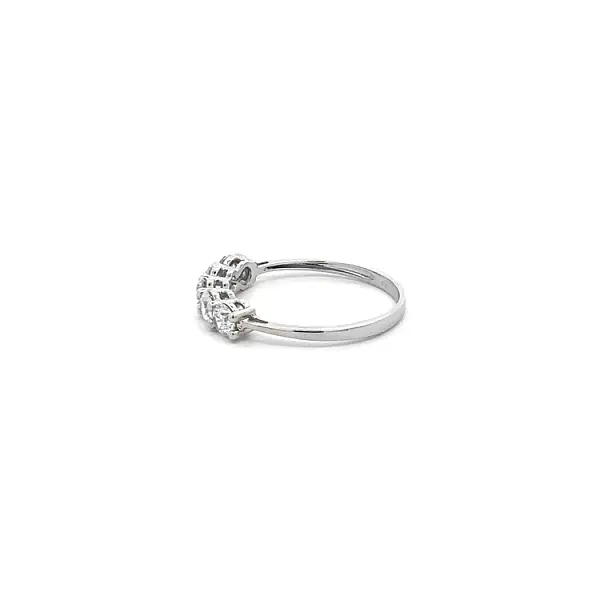Ring with White Gold Zircons