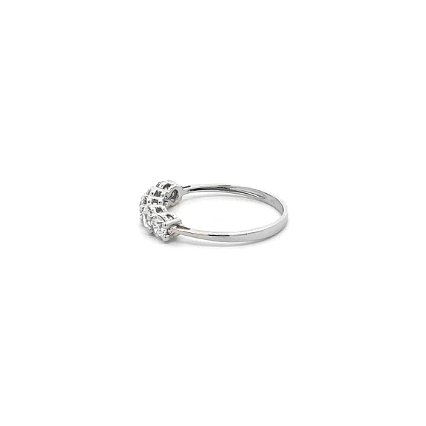Ring with White Gold Zircons