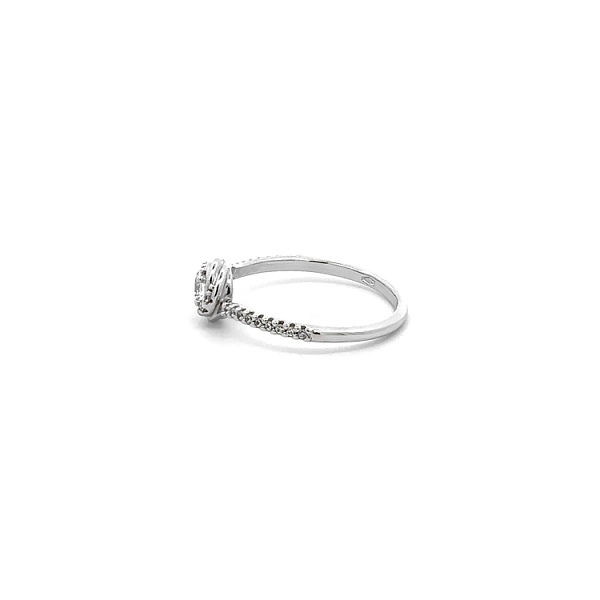 Ring with White Gold Zircons