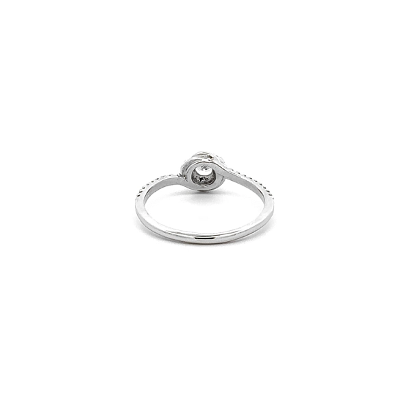 Ring with White Gold Zircons