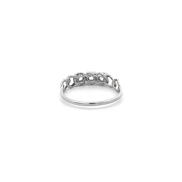 Ring with White Gold Zircons
