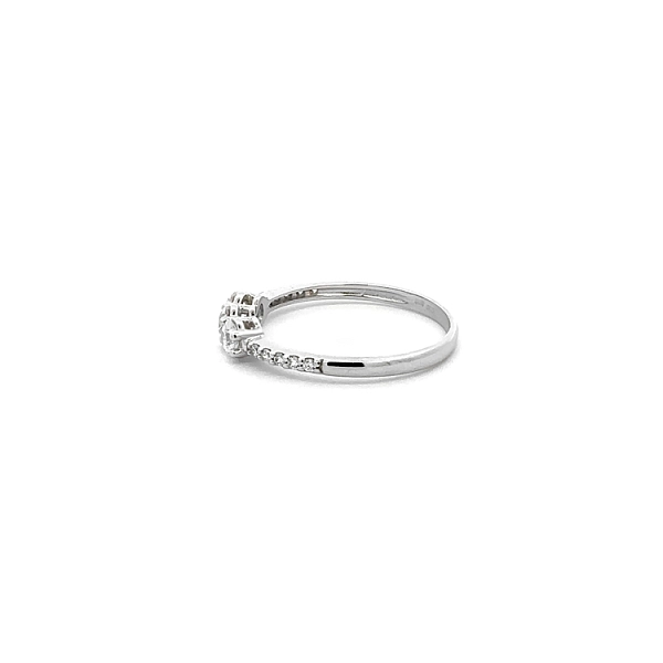 Ring with White Gold Zircons