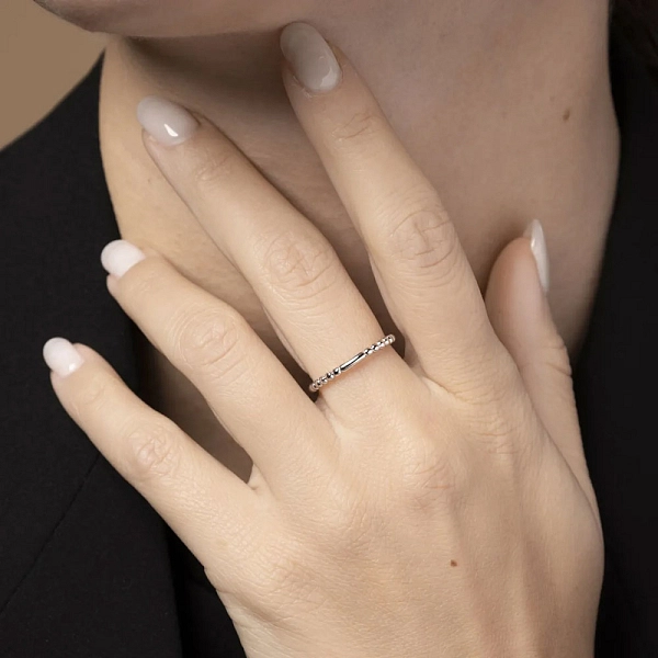 Ring White Gold Balls