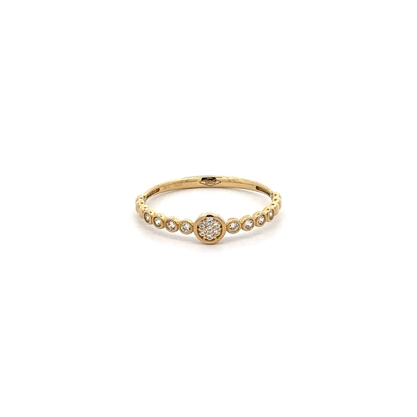 Gold Ring with Zircons