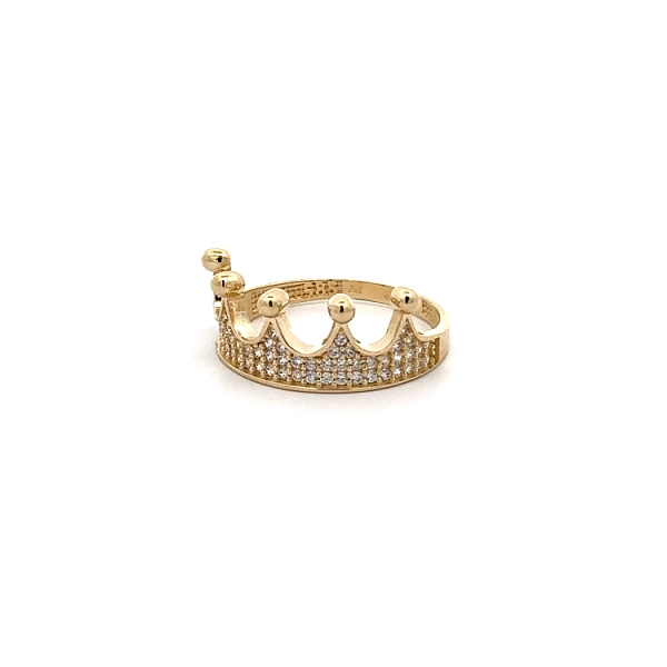 Luxury Ring in the Shape of the Royal Crown of Yellow Gold
