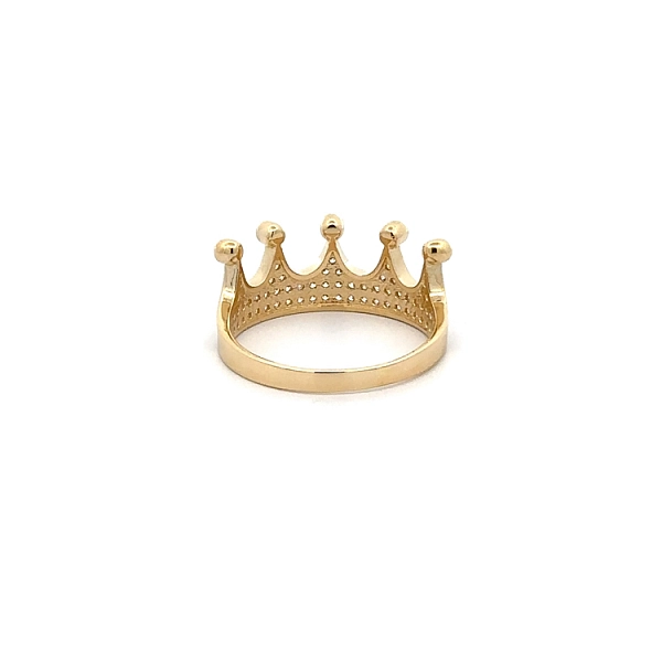 Luxury Ring in the Shape of the Royal Crown of Yellow Gold
