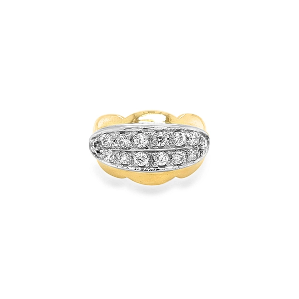 Combination Gold Ring with Zirkoy