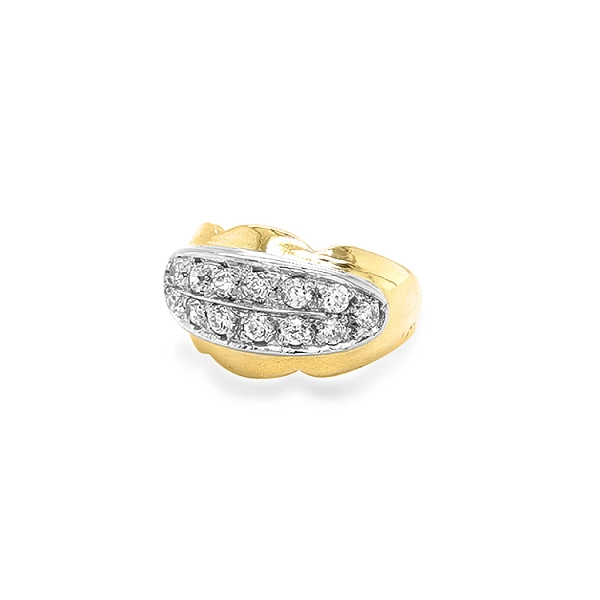 Combination Gold Ring with Zirkoy