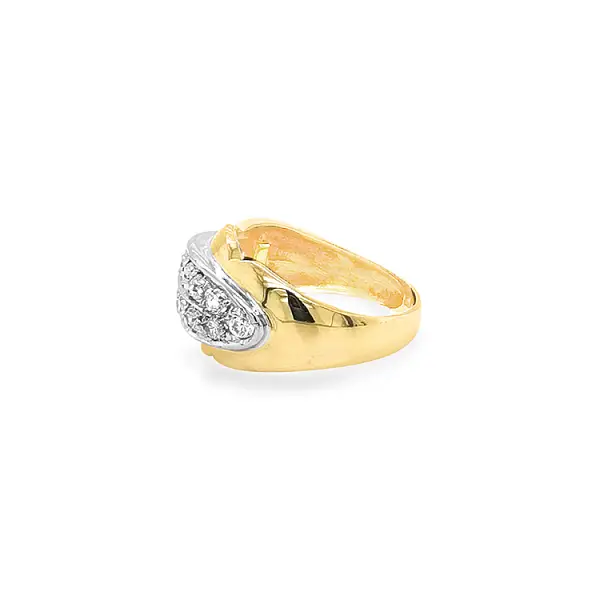 Combination Gold Ring with Zirkoy